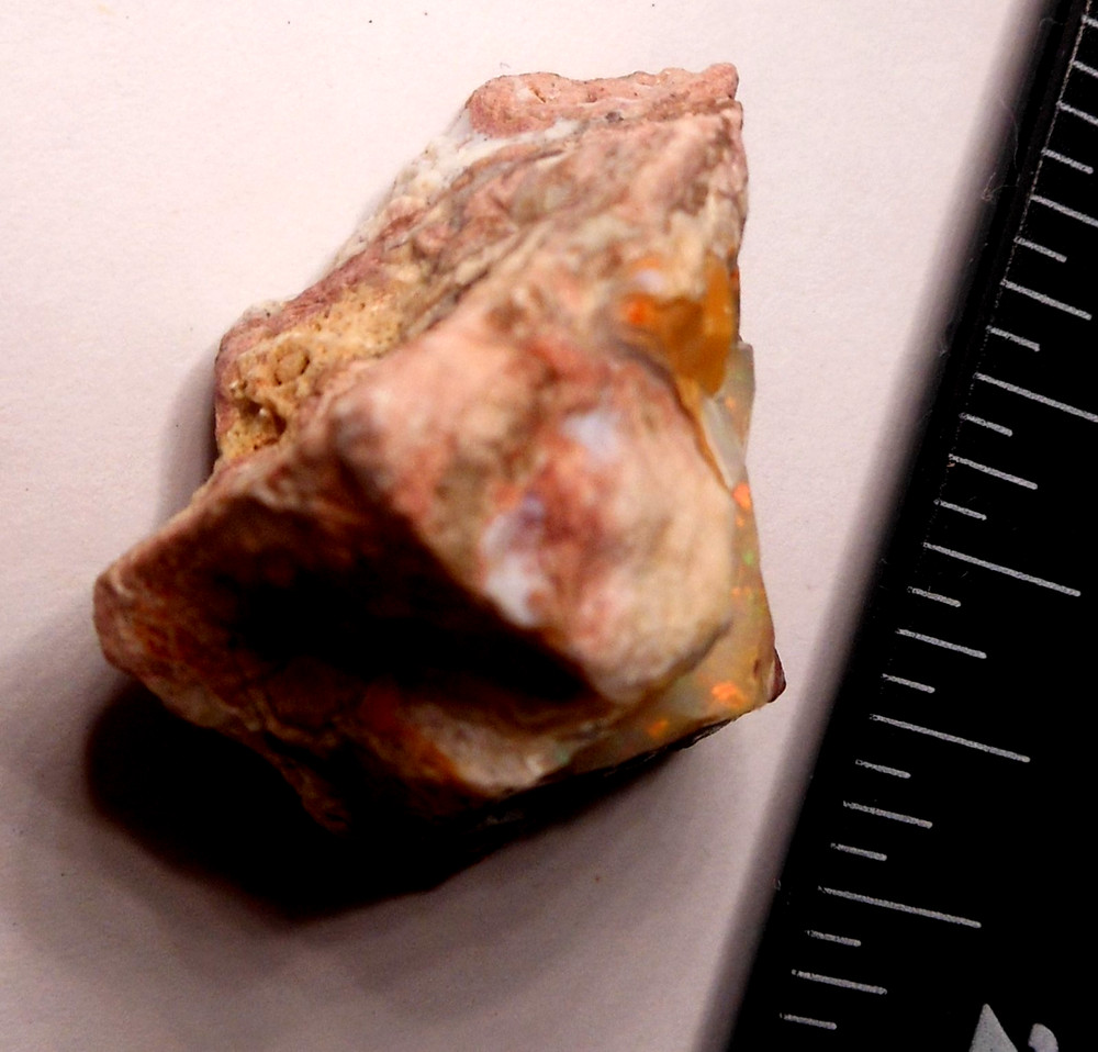 42ct Mexican Fire Opal Specimen Rough for Polishing