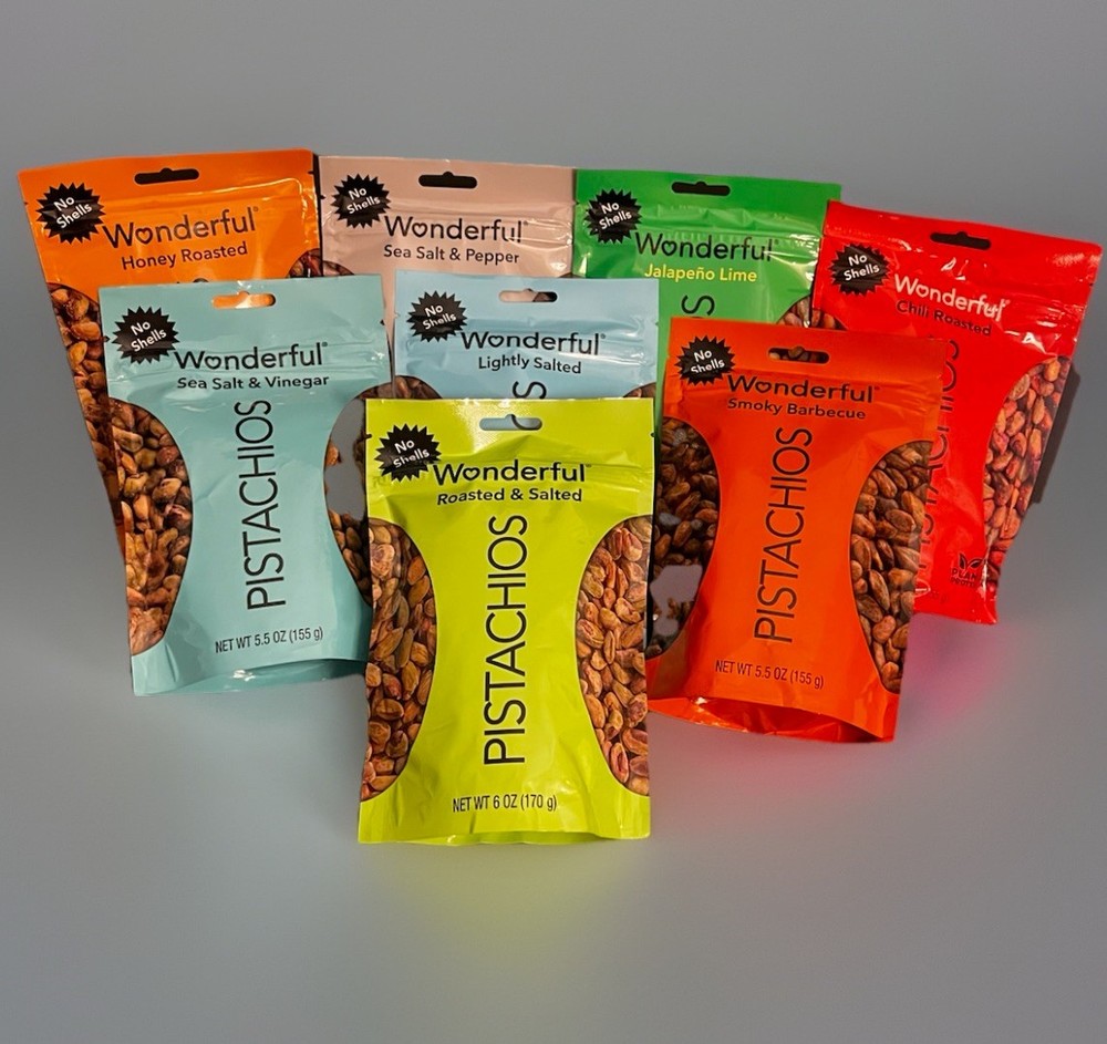 (8-Pack) Wonderful Pistachios - Flavor Bundle - 2.7lb ($80 Value)