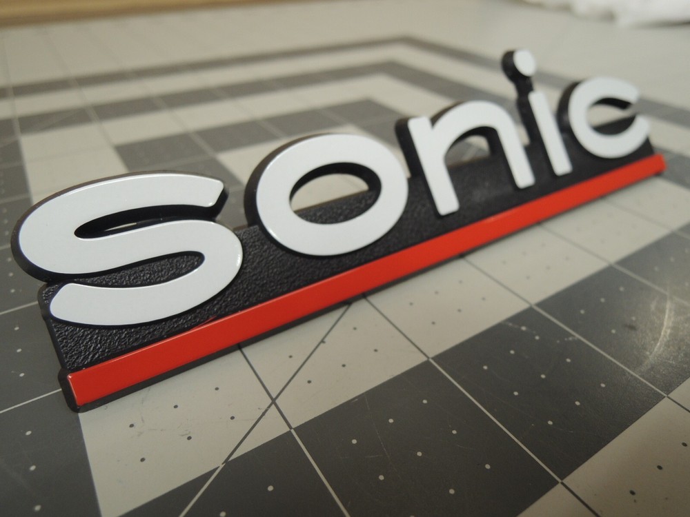 New Sonic Speaker Genuine 6" Wide Replacement Plastic Logo Nameplate