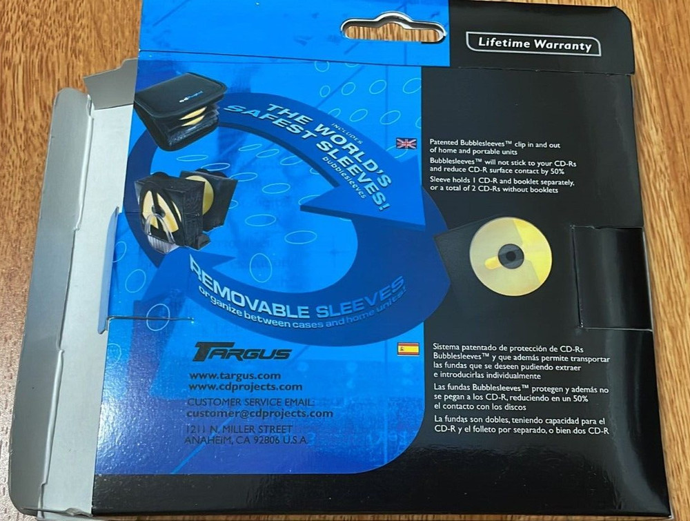 CD-R Sleeves by Targus (Pack of 15 soft bubble 2 sided)