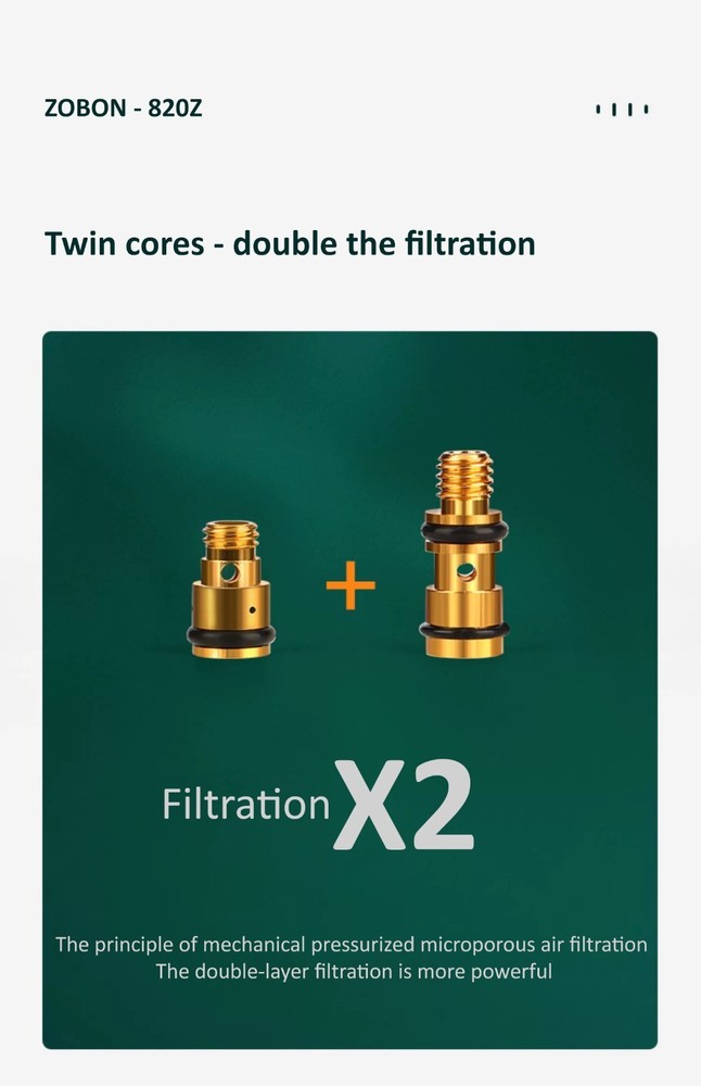 ZOBON Cigarette Filter Holder Double Microporous Multi-Filtering Multi Size