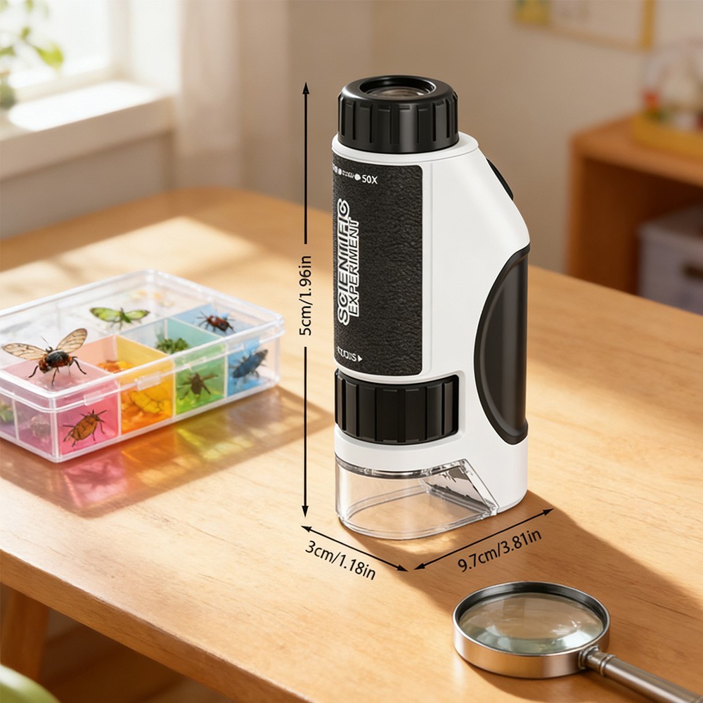 9.7in Little Scientist Microscope Handheld Mini Microscope Portable Microscope