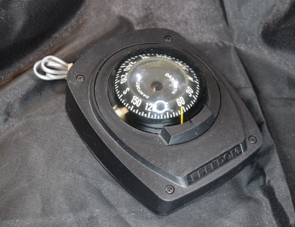 Danforth Freedom Maritime Marine Compass Surface Mount 12v Red Light Functions