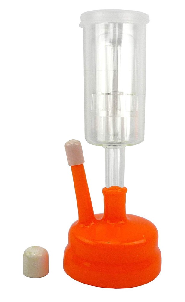 3 Piece Cylinder Airlock with Universal Orange Carboy Cap