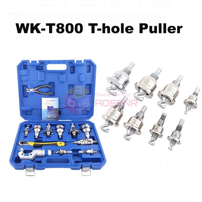 WK-T800 T Type Hole Puller Tee-Extractor Set for Refrigeration System HVAC Tools
