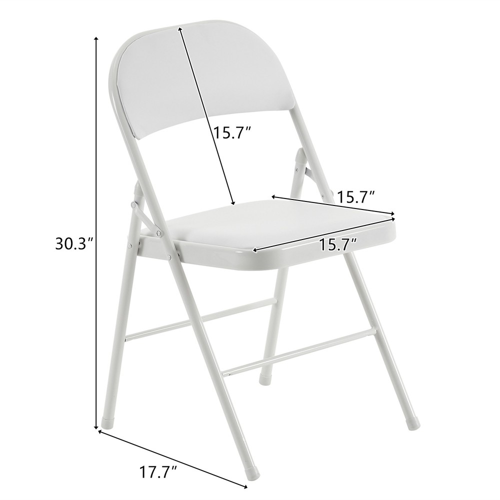 【Old Code：33292149】4pcs Elegant Foldable Iron & PVC Chairs for Convention