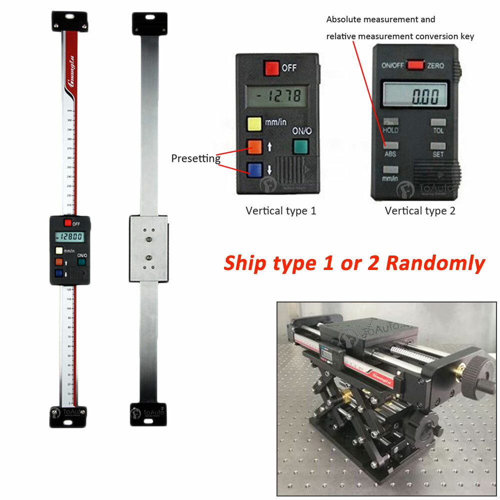 LCD Display Linear Scale Vertical Digital Readout 100~600mm Milling Lathe Bench