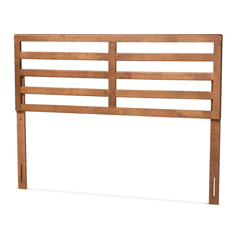 Baxton Studio Akemi Walnut Finished Wood Queen Size Headboard