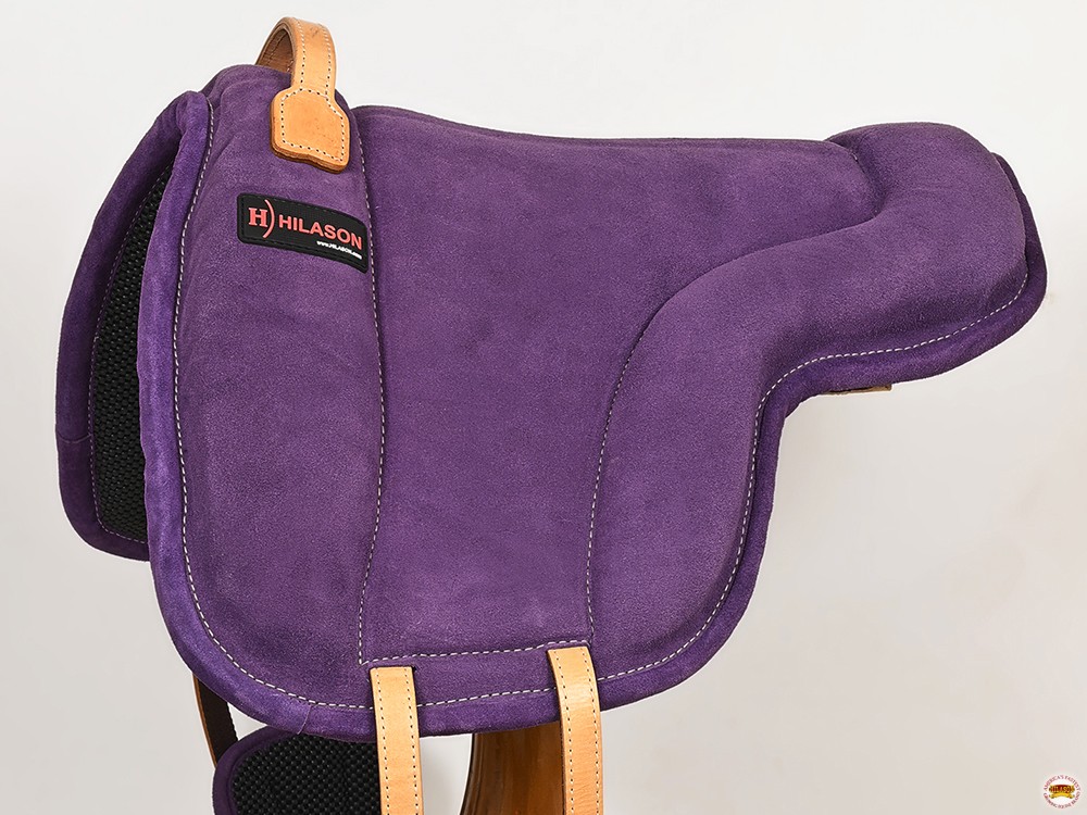 HILASON Horse Bareback Saddle Pad Anti Slip Base Suede Leather | Baretek Riding