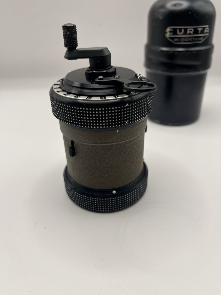 Curta Calculator Type II - Mechanical Curta Type 2 With Tin Case