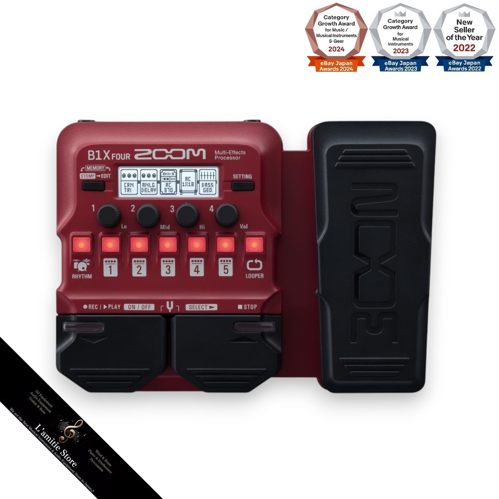 Zoom B1X FOUR Bass Multi-effects Processor with Expression Pedal B1X FOUR Japan