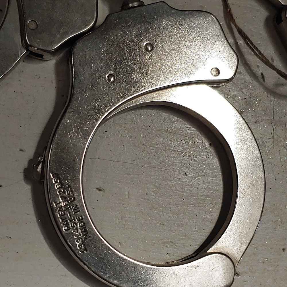 Two Smith & Wesson Handcuffs Cuff Vintage with key(s)