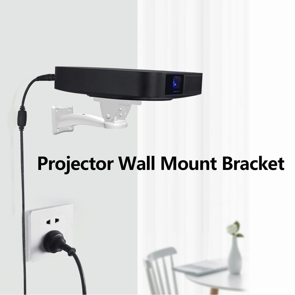 Mini Projector Wall Mount CCTV Security Camera Housing Mounting Bracket White