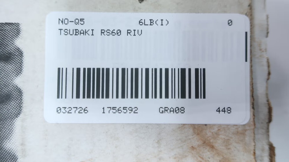 Tsubaki RS60 RIV Single Roller Chain 10ft