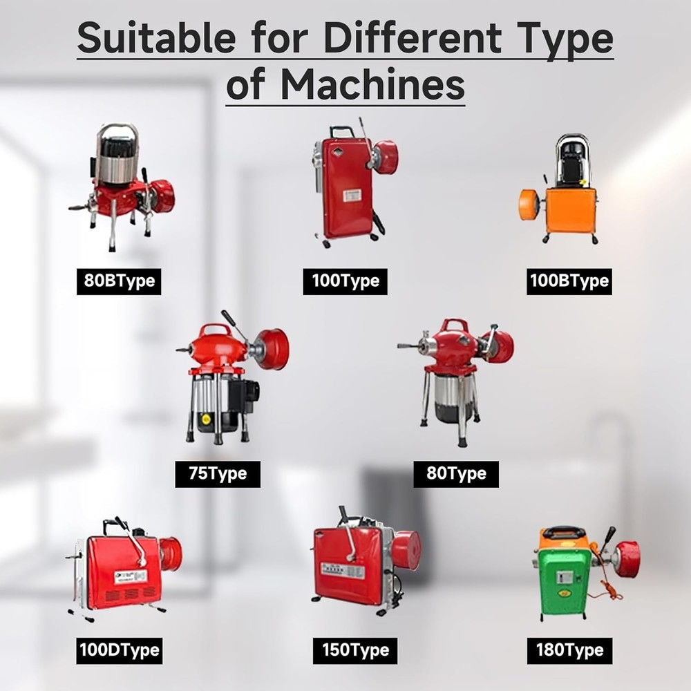 7Pcs Drain Cleaner Combination Cutter Head Set,