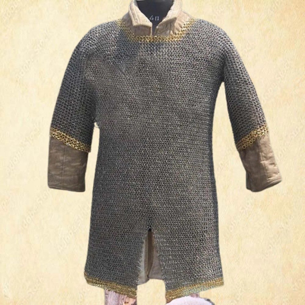 Armor Medieval chainmail shirt 8 mm Flat Ring costume Chainmail Large Oiled