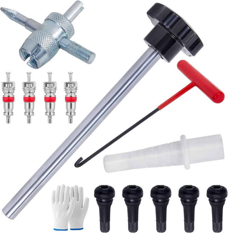 13Pcs Valve Stem Tool Kit Tire Installer Tool Valve Remover Tool Quick Change