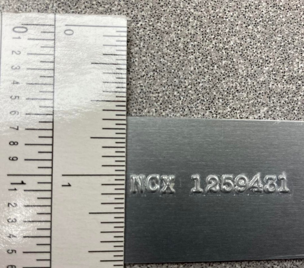 New! EMBOSSED SERIAL NUMBER DATA PLATE ID TAG NUMBER TRAILER Engine Equipment