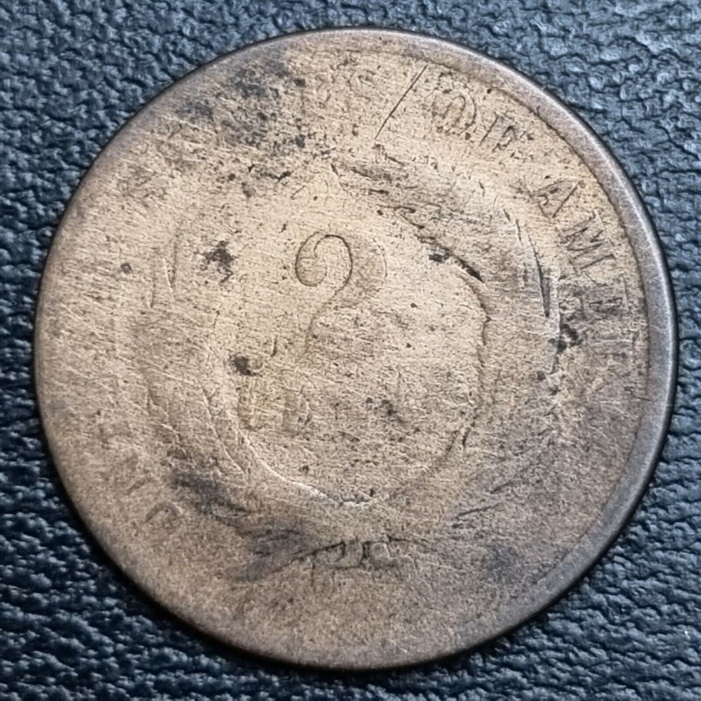 1867 Two Cent Piece 2c Circulated #39607