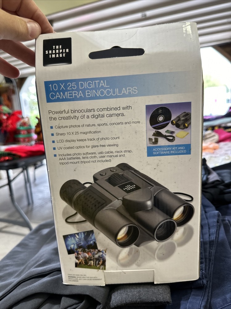 Sharper Image 10x25 Camera Binoculars- New in Sealed Box
