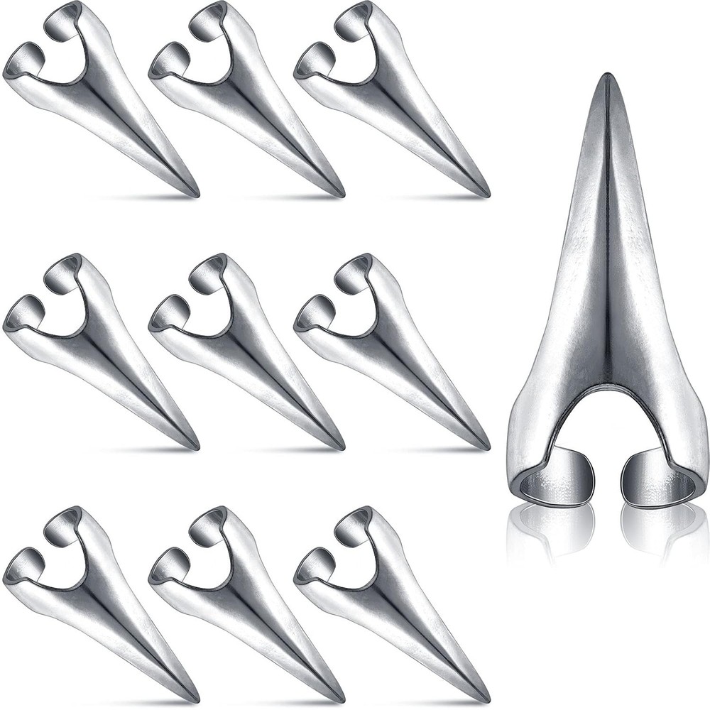 10 Pieces Adjustable Hair Parting Tool Sectioning Ring Stitch Braids Silver