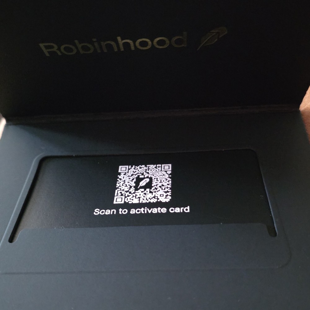 Robinhood Gold Card Original Display Box & Packaging - Base Model Steel Version