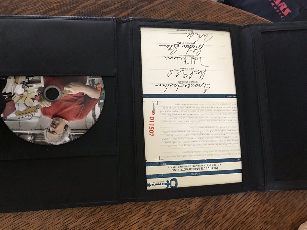 Rare Charvel Masterbuilt COA Booklet Signed!!!