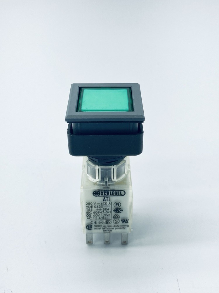 SCHLEGEL ATL GREEN PUSH BUTTON SWITCH 250VDC
