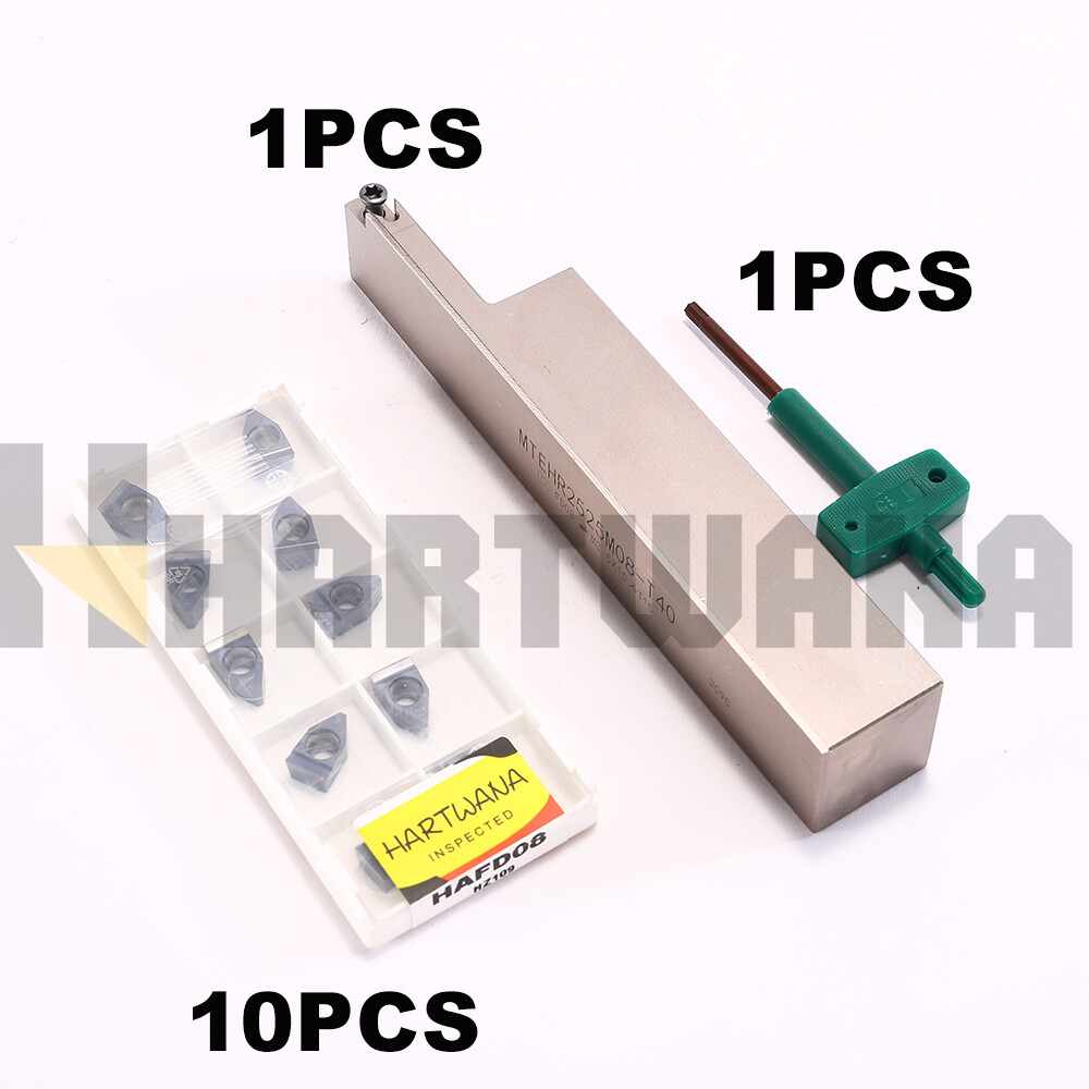Grooving Inserts Width 8mm Indexable Lathe Grooving Turning Tool Holder 25mm
