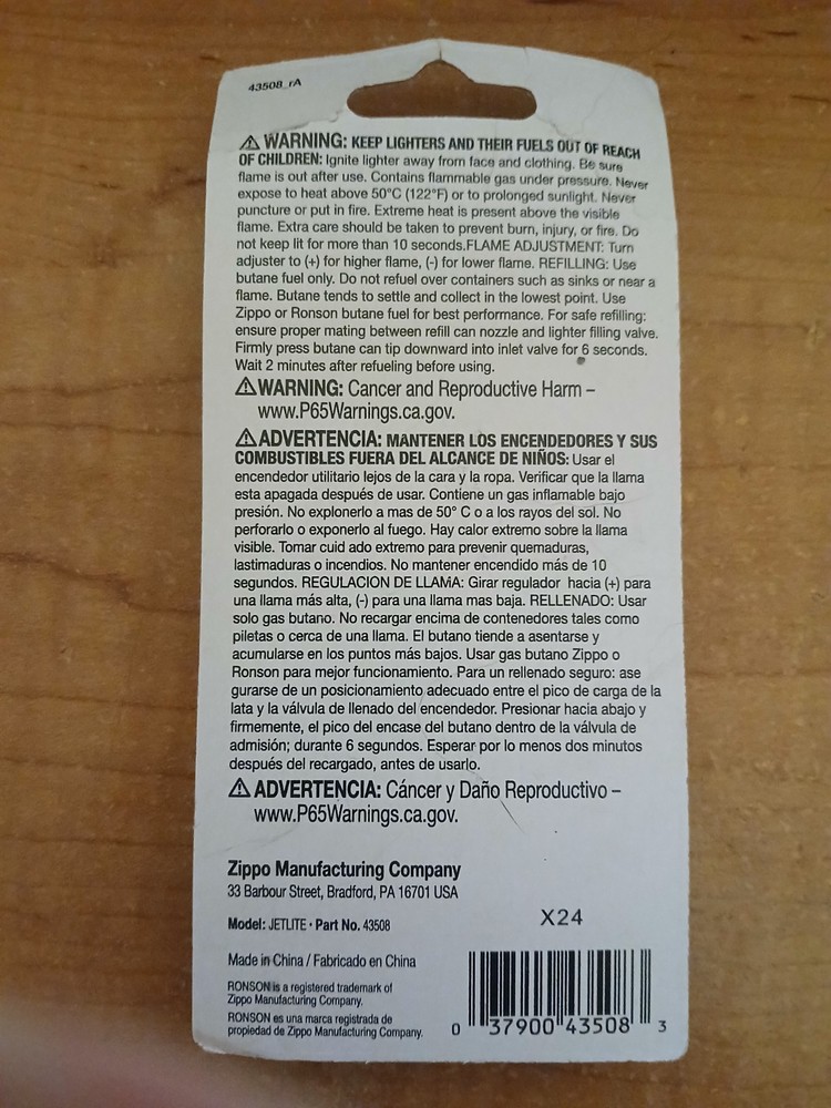 Ronson Jetlite (Dusk Embossed) modified trigger and flame height