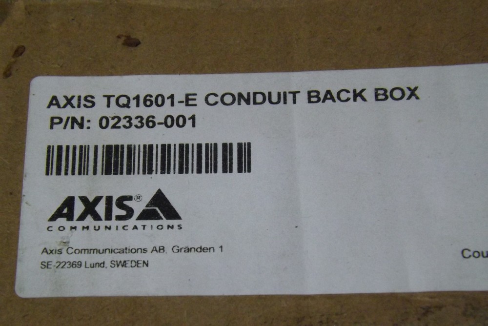 Axis TQ1601-E Conduit Back Box, P/N: 02336-001
