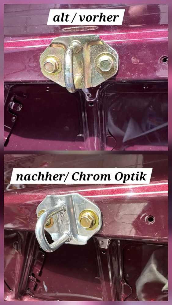 Mazda Mx-5 NB Boot Langer Eyelet Catch Powder Coated Chrome Effect NB