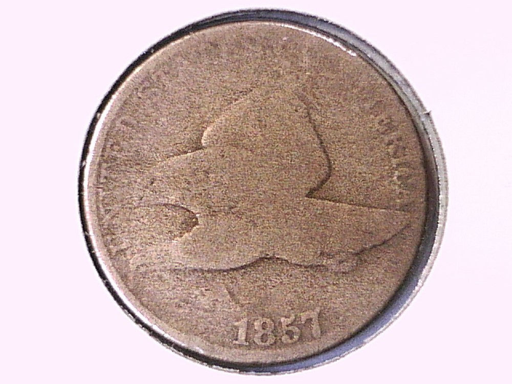 1857 Flying Eagle Cent Genuine Raw Ungraded 00448