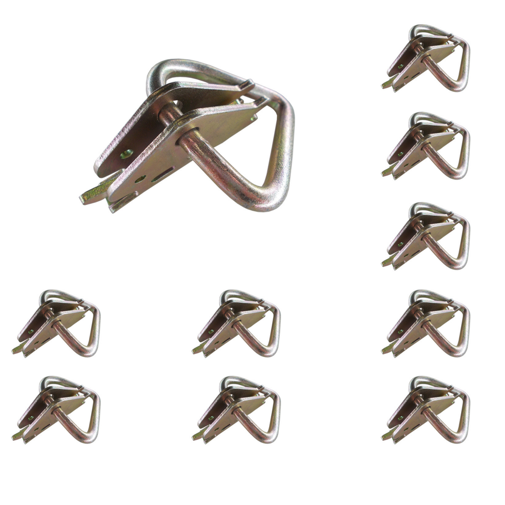10 Pack E Track 2" D Ring Tie Down Fitting for Enclosed Trailer Tie Down Strap