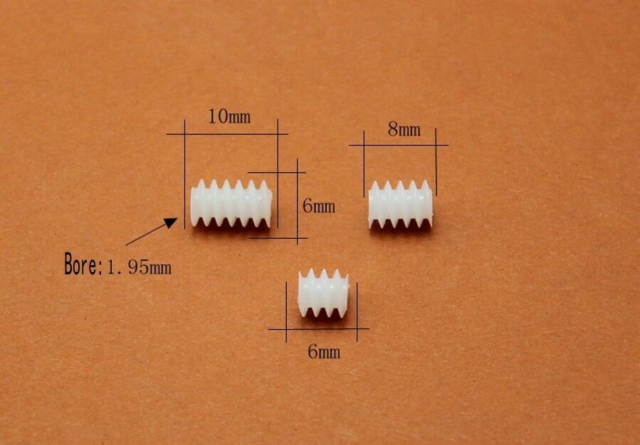 0.5 Modulus Plastic Worm Gear Ship Car Model Model Gear DIY Accessories 6*8-2A