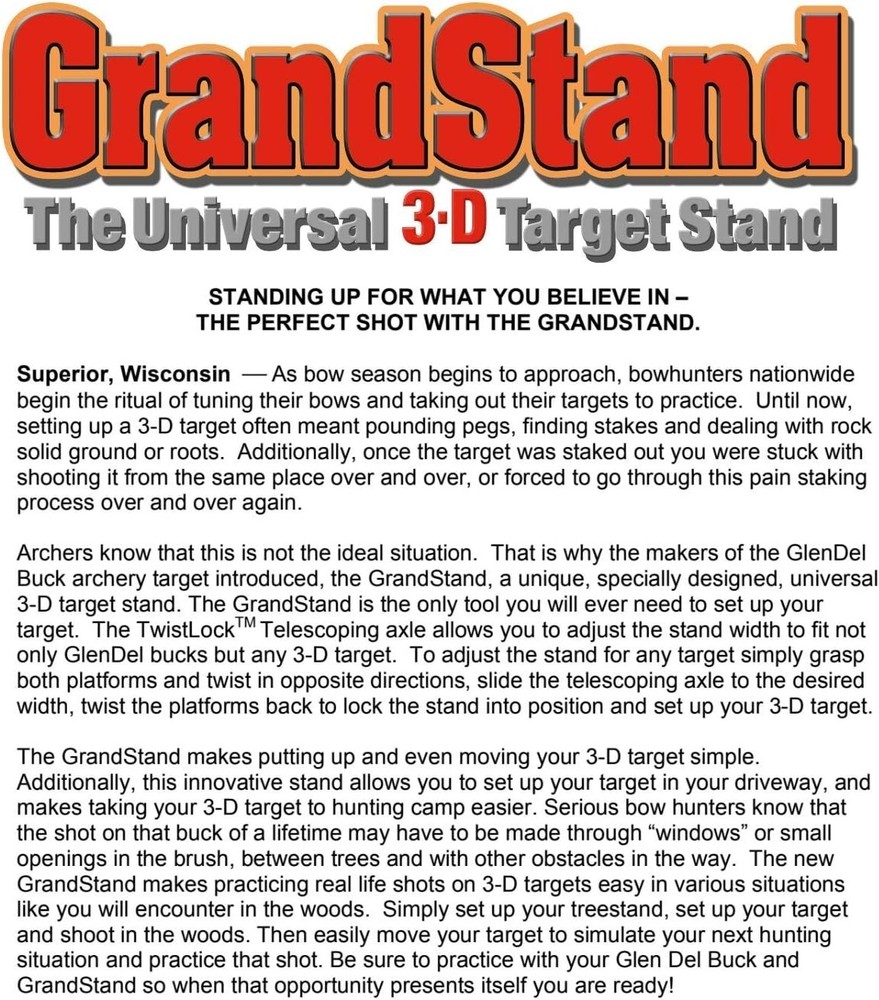 Durable 3D Archery Target Stand - Setup on Any Hard Surface, No Stakes Required