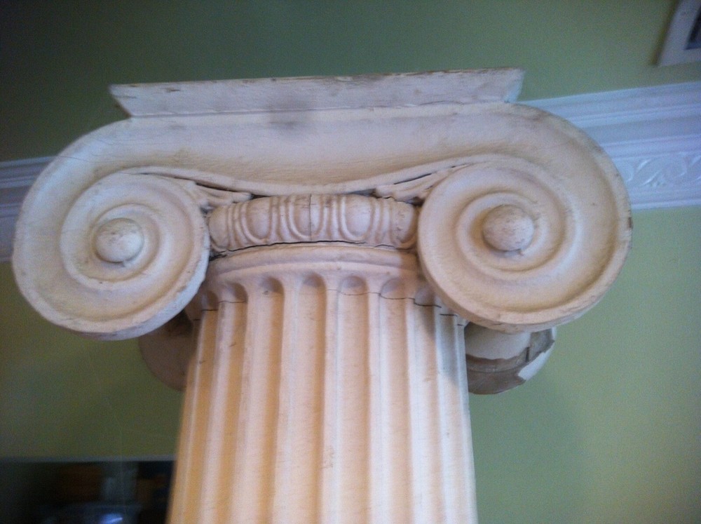Antique Ionic Greek Revival Columns set of two