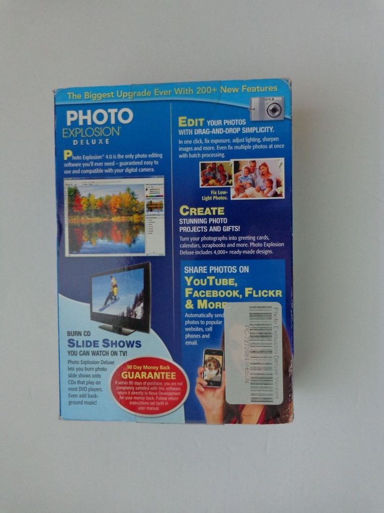 Nova Photo Explosion Deluxe Version 4, Complete Digital Photo Studio, New SEALED