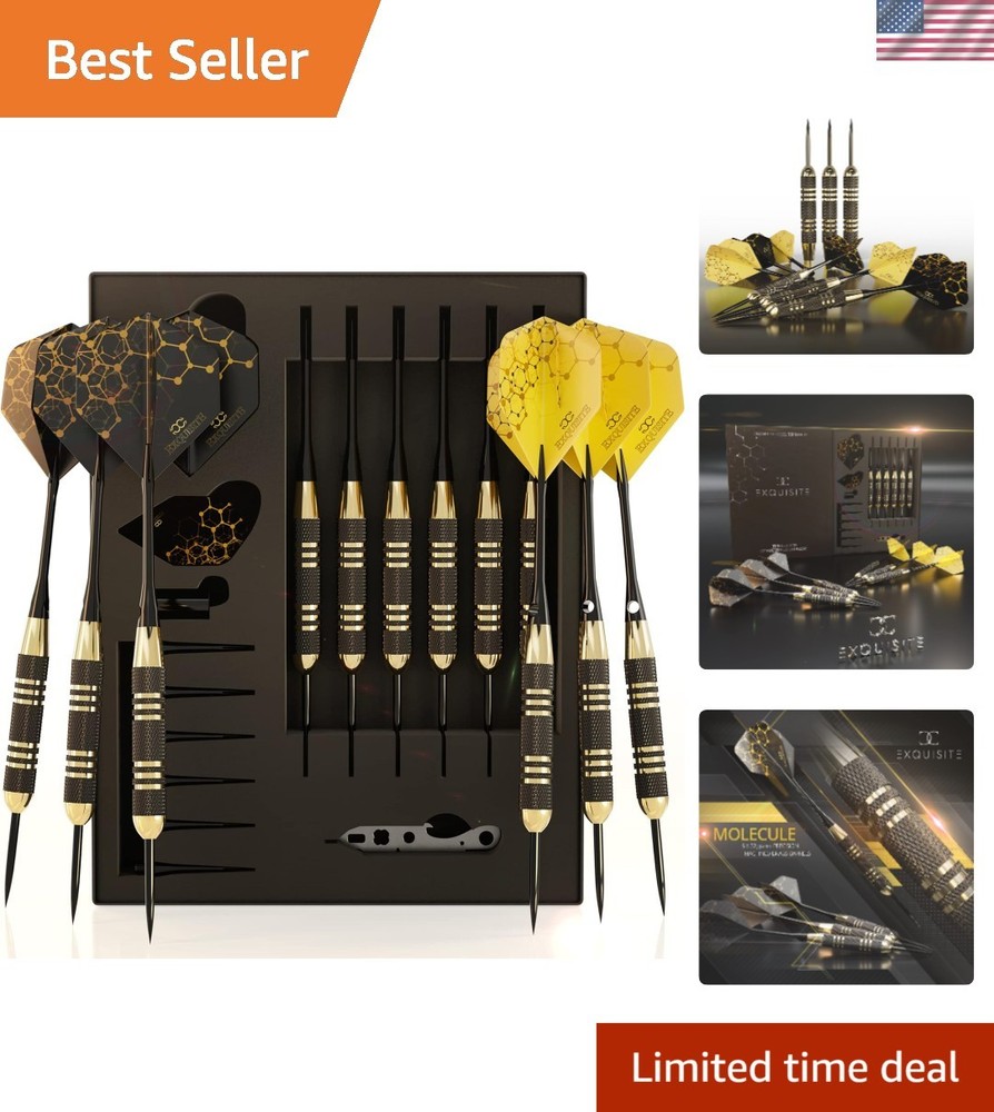 Complete  Dart Set: Brass Barrels, Flights & Precision Sharpener Included