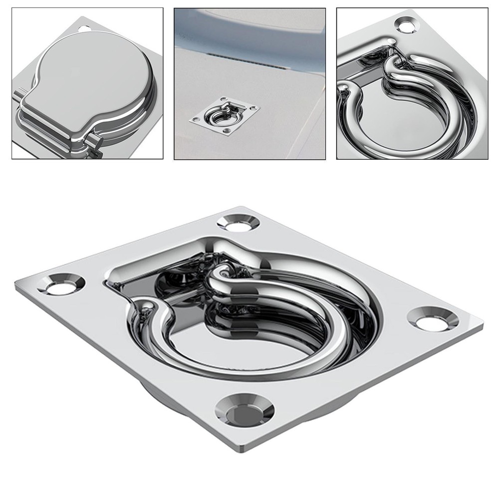 Boat Hatch Recessed Pull Handle Floor Rope Tie-down Flush Lifting Ring Pull