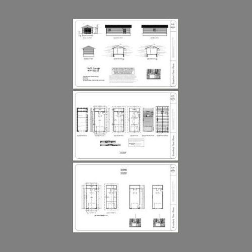 14x32 1-Car Garage -- 448 sq ft -- PDF Floor Plan -- Model 2E