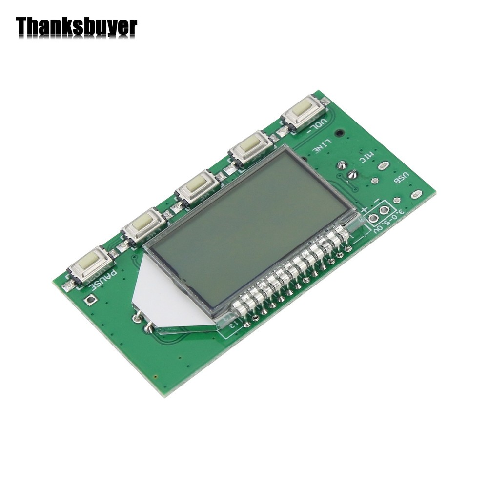 FM Stereo Digital Transmitter Module 3-5V 35mA Wireless Mic Module LCD Display