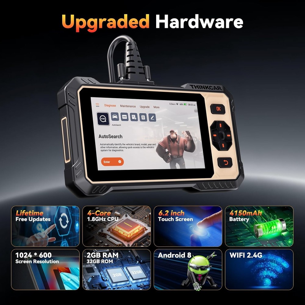 THINKSCAN 662 CAN FD OBD2 Scanner Tool ECM/Transmission/ABS/SRS Diagnostic Tool