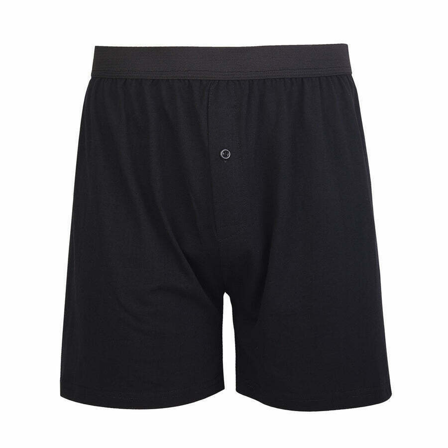 3Pc Men's Plain Boxer Shorts 100% Cotton Underwear Knit Solid Assorted Color 2X