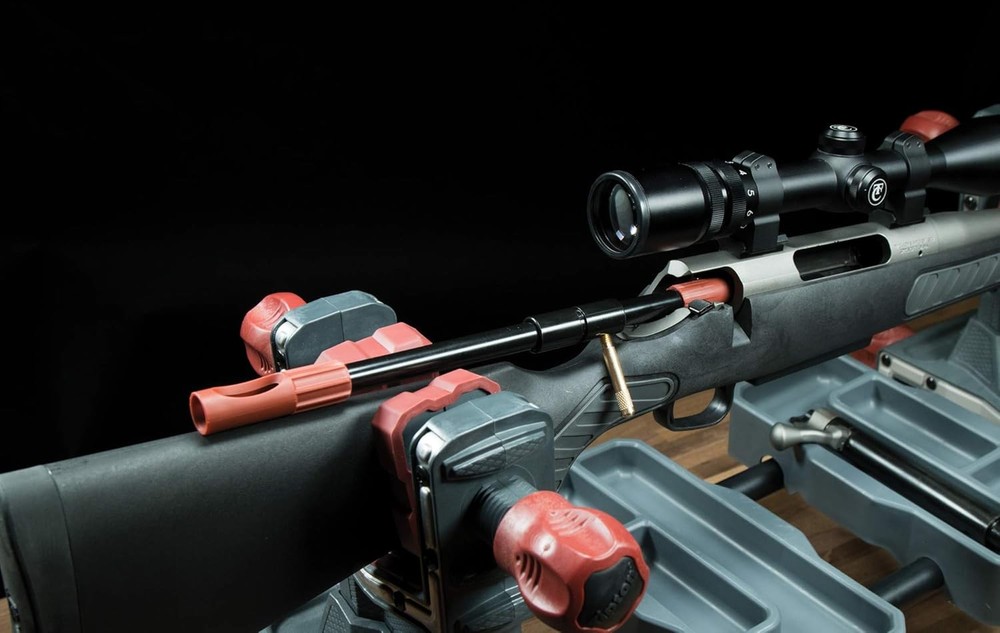 Tipton Universal Bore Guide with 3 Muzzle Guides for One Size, red, black