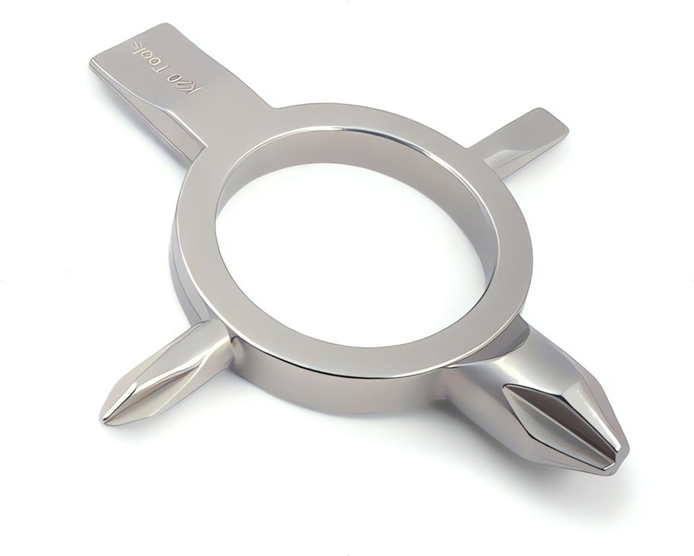 Screwdriver Keychain with Phillips and Flat Head - Tiny EDC Pocket Tool (#1, #2)