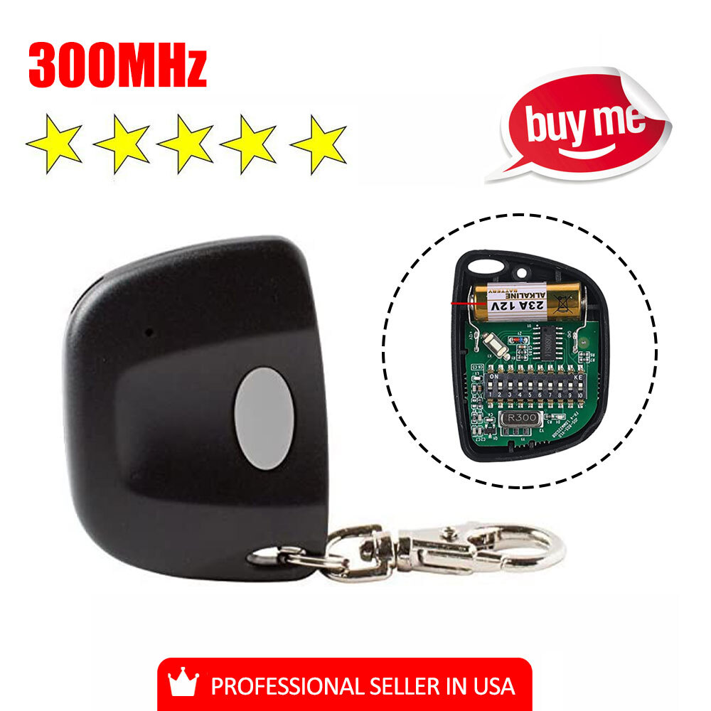 Gate Garage Door Opener 300MHz 10 DIP Code Remote Control Multi-Code 3089 308911