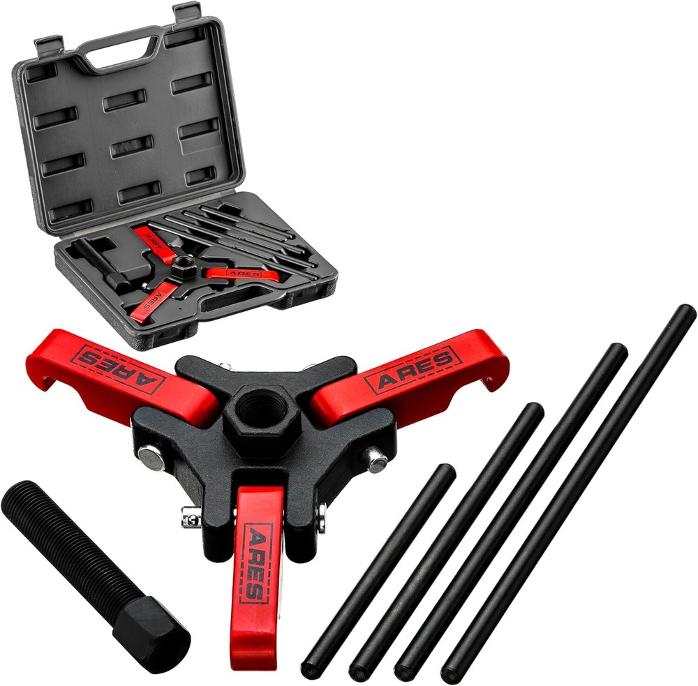 ARES 71002 - Harmonic Balancer Puller Kit - Adjustable 3-Jaw Puller Fits Most...