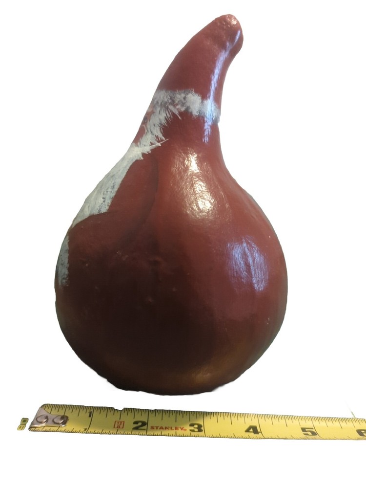Primitive Hand painted Santa Gourd