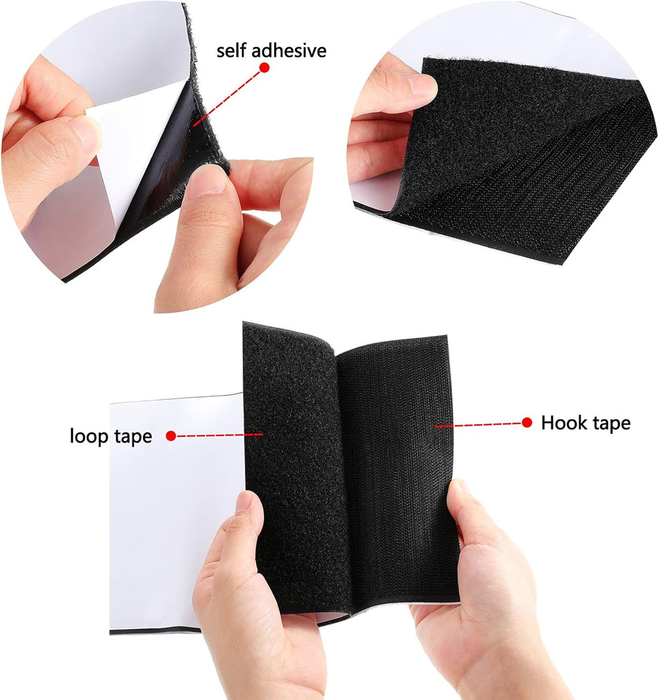 Hook and Loop Tape Double Sided Hook and Loop Tape with Adhesive Back Fastener S